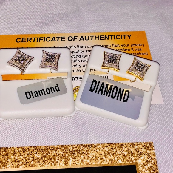 Real diamond earrings for men, stunning rare design, biggest sale of the year! - Picture 8 of 8